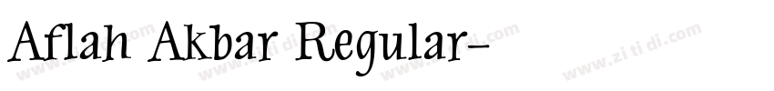Aflah Akbar Regular字体转换